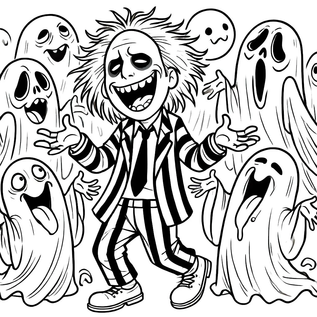 coloriage Beetlejuice à imprimer gratuitement