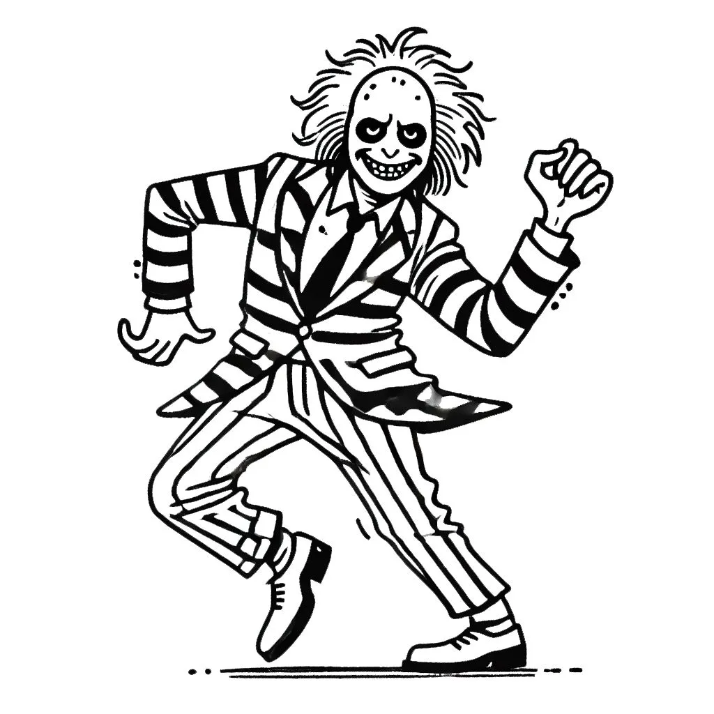 coloriage Beetlejuice à imprimer pour enfant de 2 ans