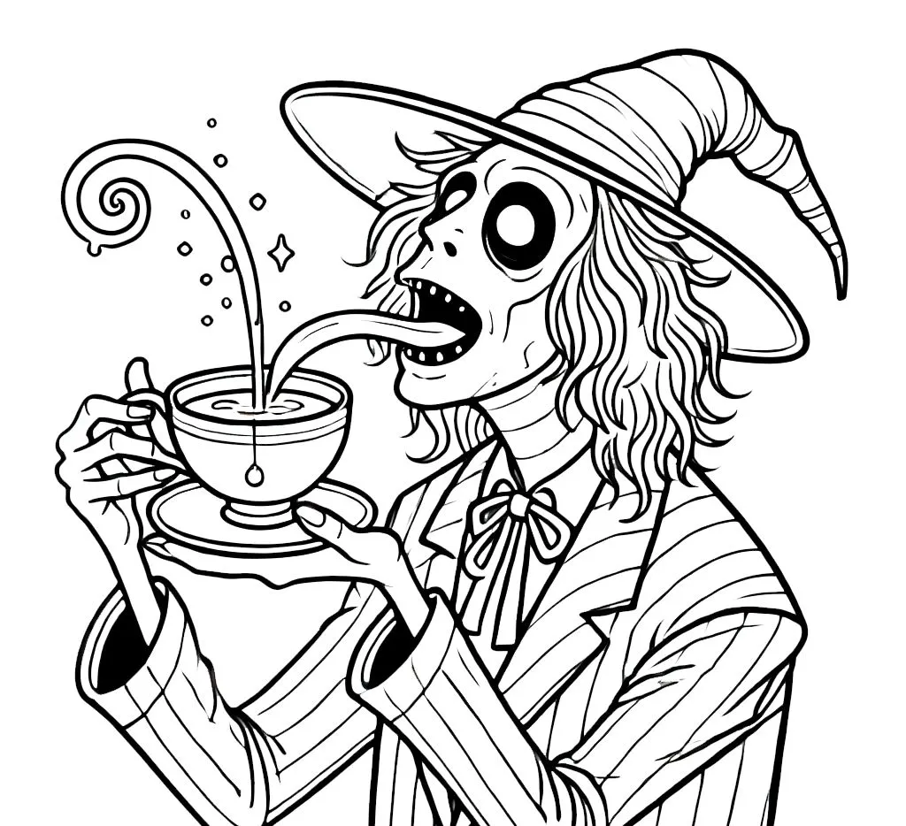 image de coloriage Beetlejuice pour enfant