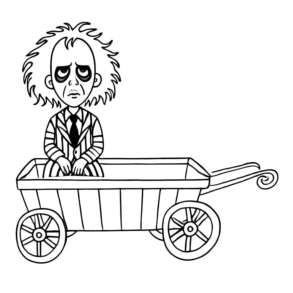 coloriage Beetlejuice et apprentissage