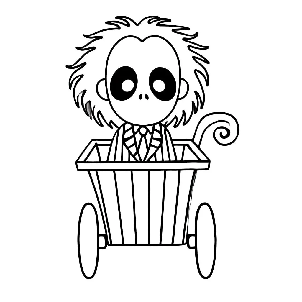 coloriage Beetlejuice pour enfants a imprimer