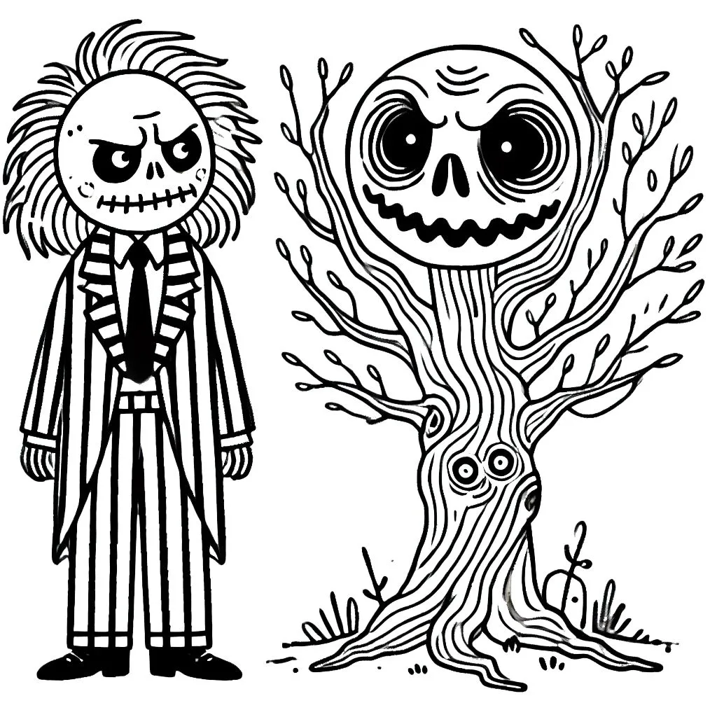 coloriage Beetlejuice à imprimer gratuit