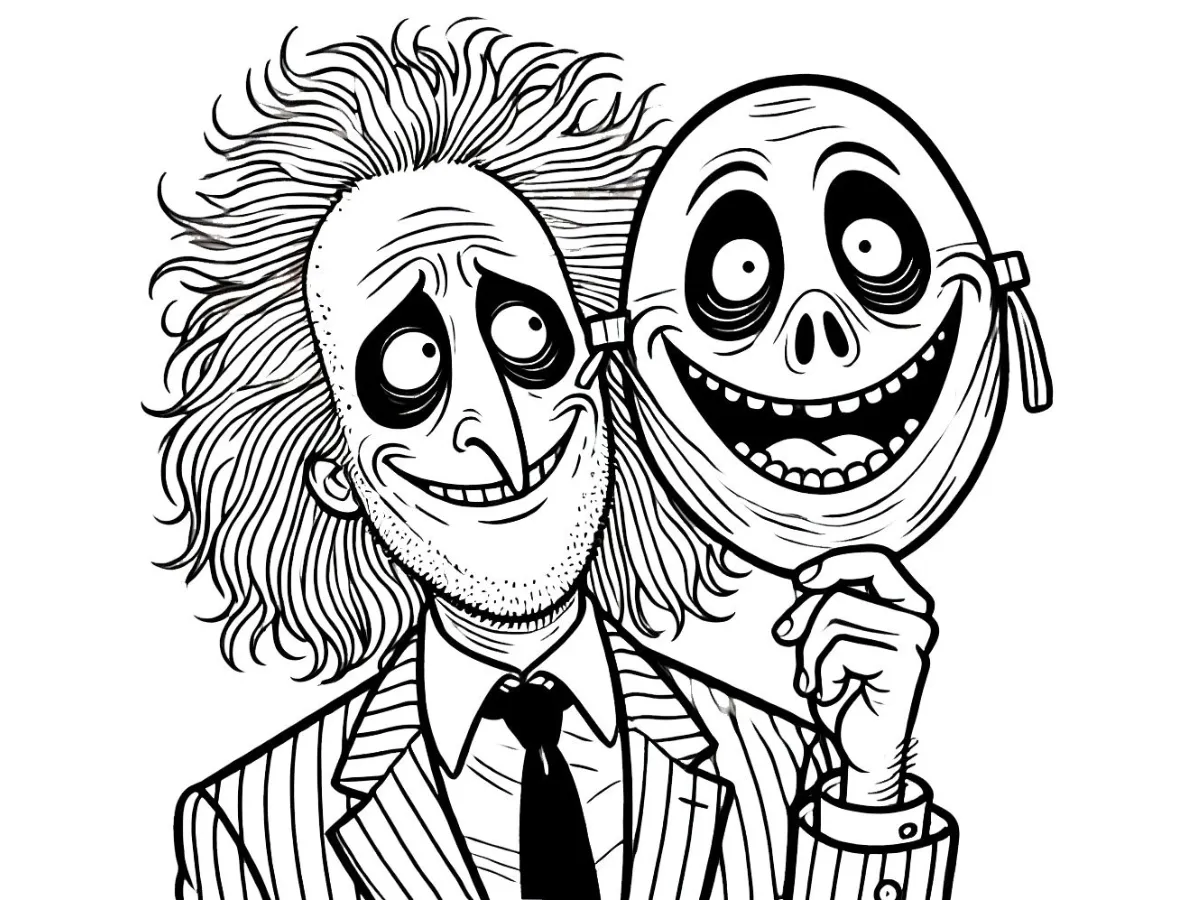 coloriage Beetlejuice a telecharger