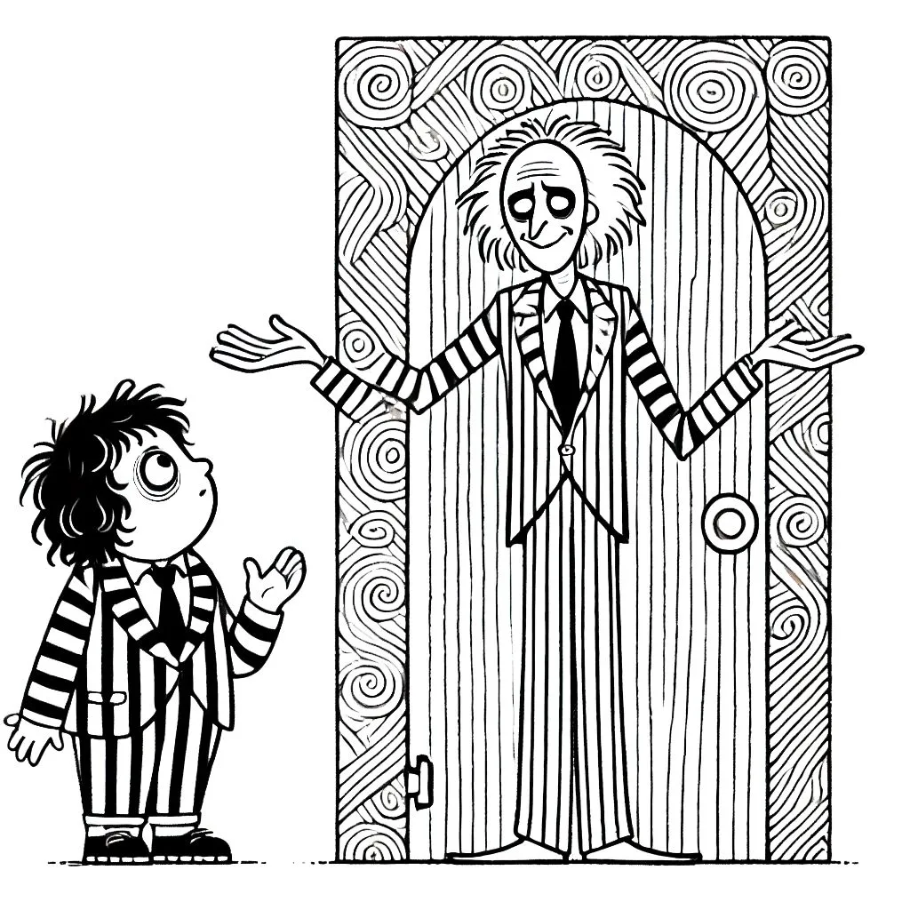 coloriage Beetlejuice pour enfant de 5 ans