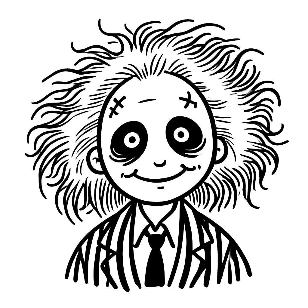 coloriage Beetlejuice pour enfant de 8 ans