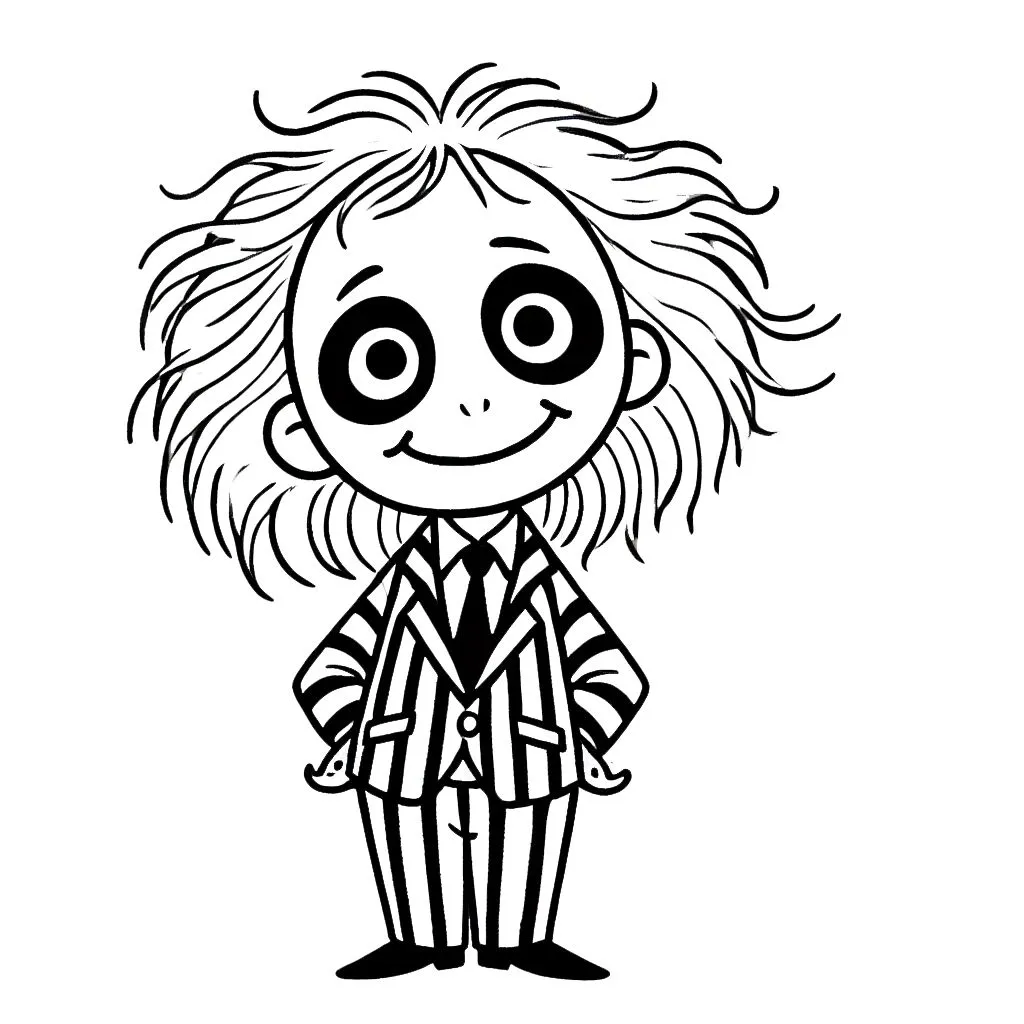 coloriage Beetlejuice pour enfants a imprimer gratuit 1