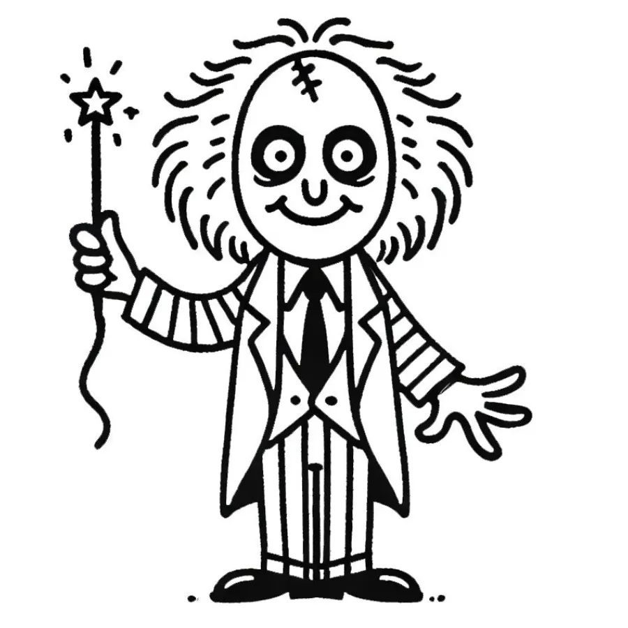 coloriage Beetlejuice pour enfant de 7 ans