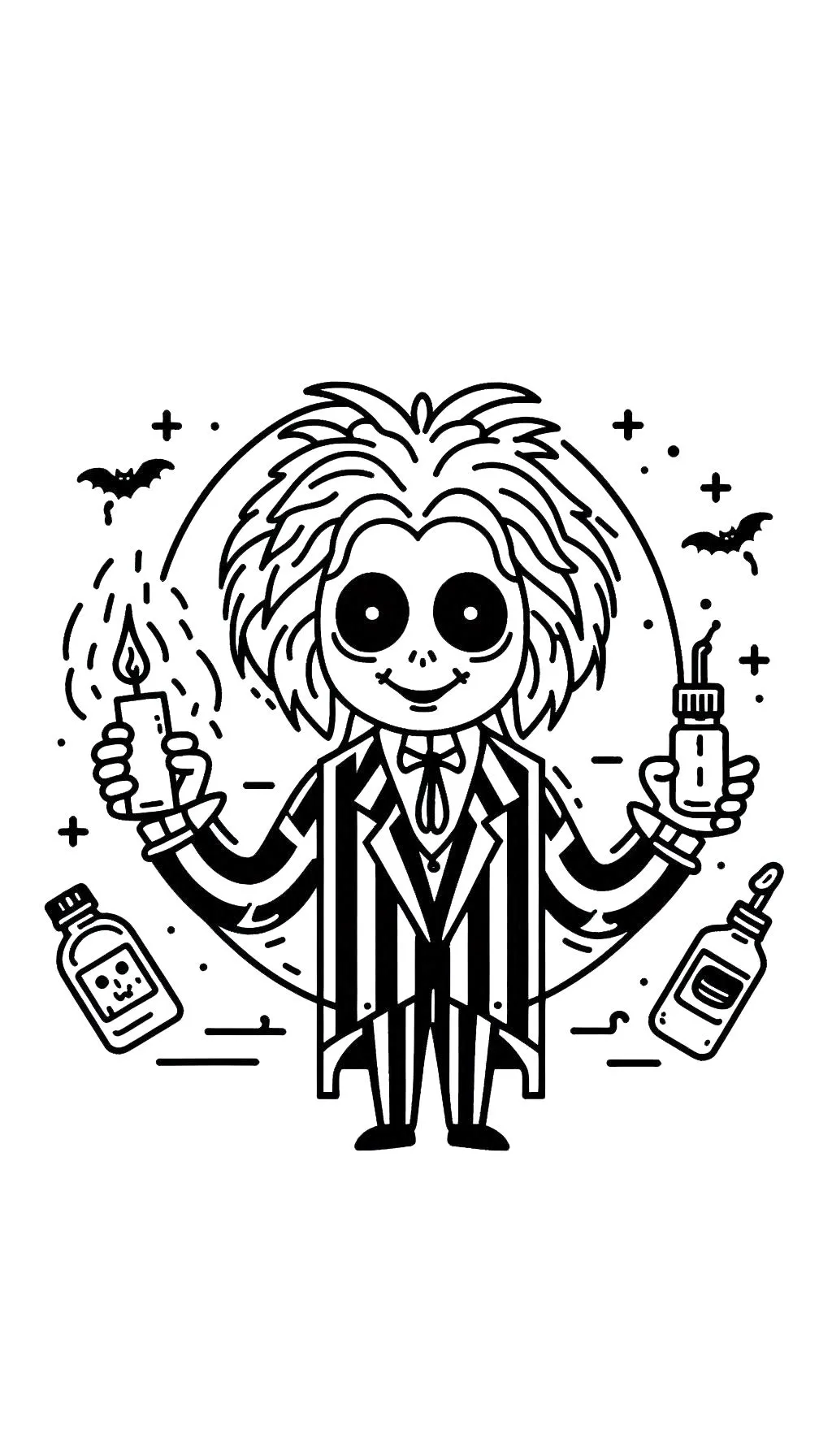 coloriage Beetlejuice à imprimer pour enfant de 8 ans