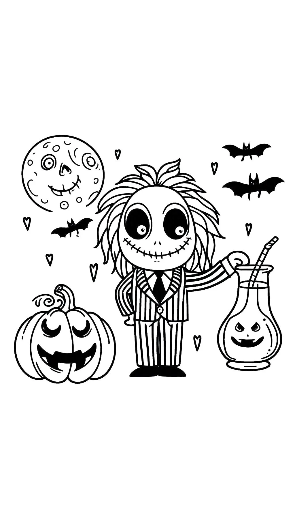 coloriage Beetlejuice de pour enfants 1