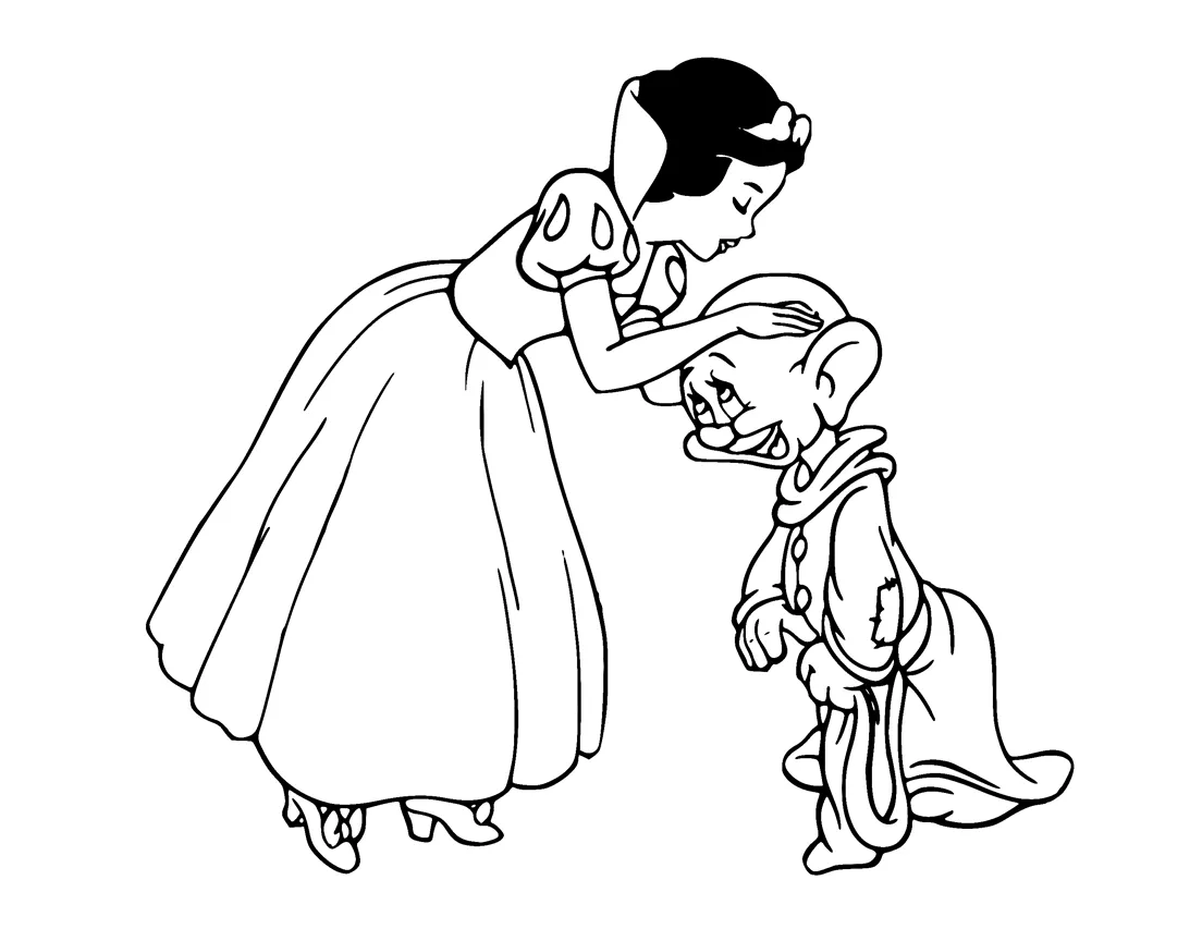 coloriage Blanche Neige à imprimer a4