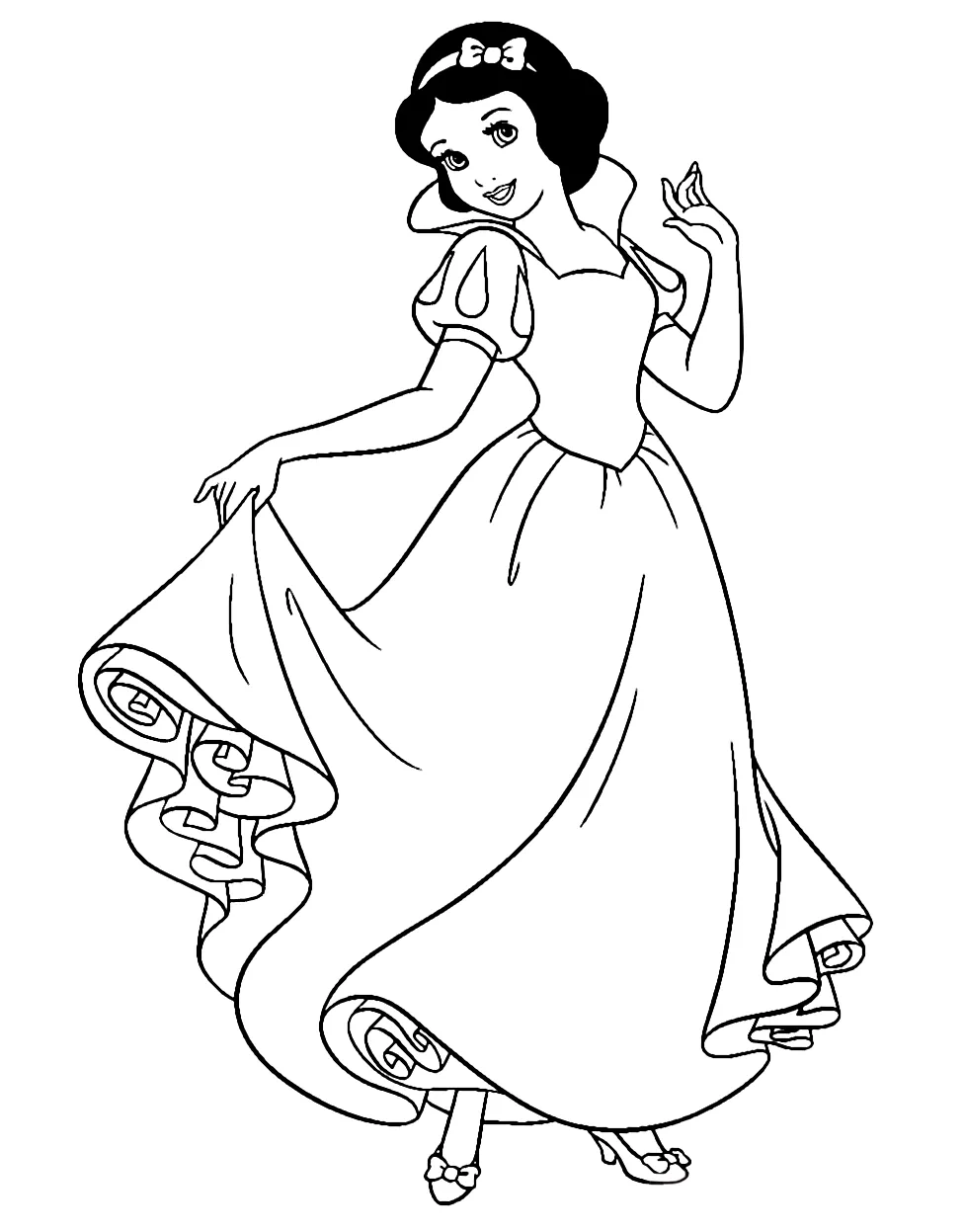 coloriage Blanche Neige pour enfant de 3 ans