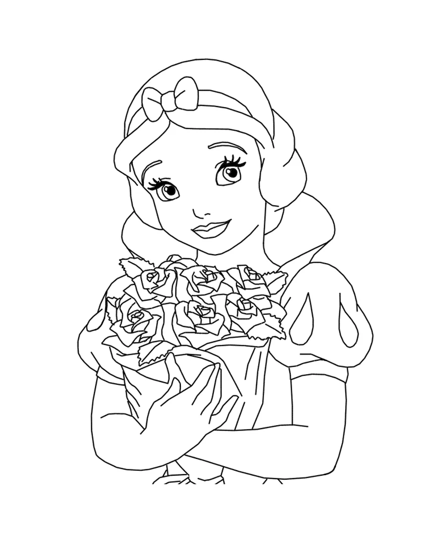 coloriage Blanche Neige pour enfant de 5 ans