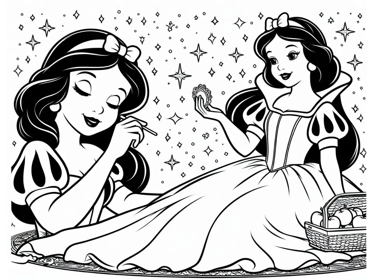 coloriage Blanche Neige à imprimer pdf gratuit