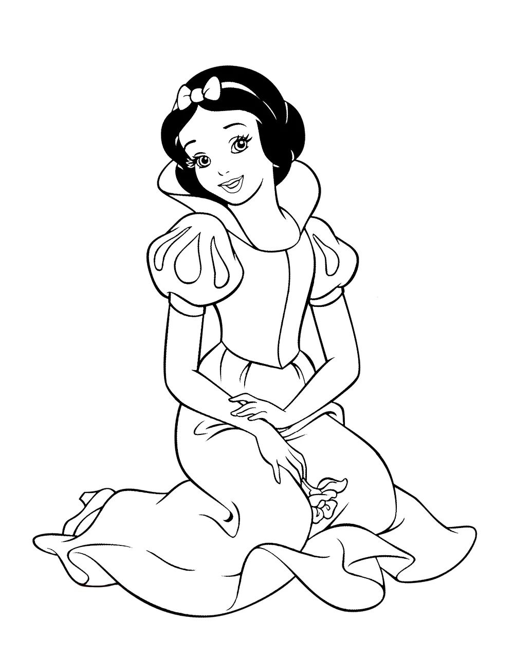 coloriage Blanche Neige en ligne pour enfant 1