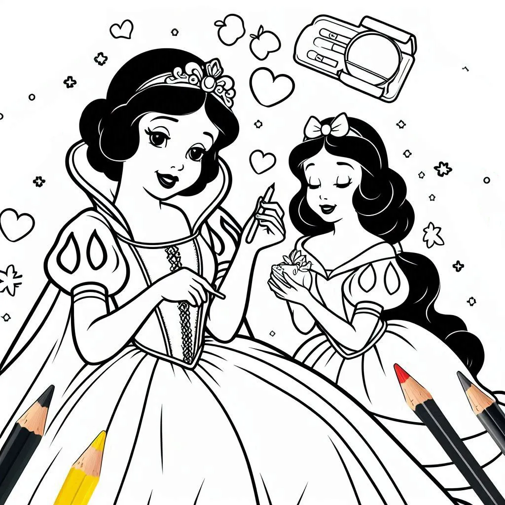 coloriage Blanche Neige en ligne