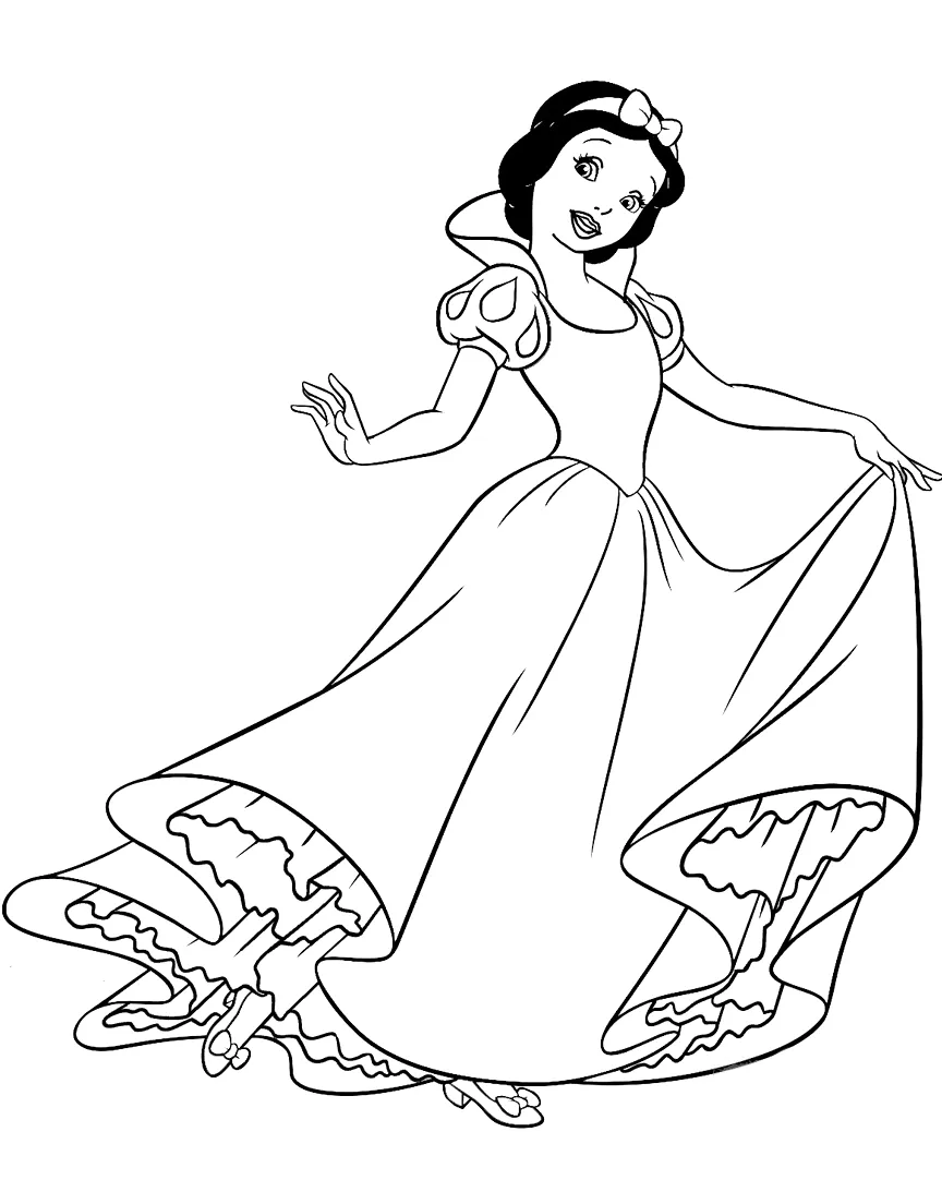 coloriage Blanche Neige pour enfant de à imprimer