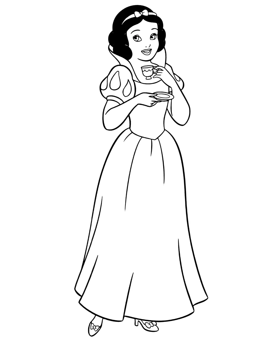 coloriage Blanche Neige pour enfants à imprimer