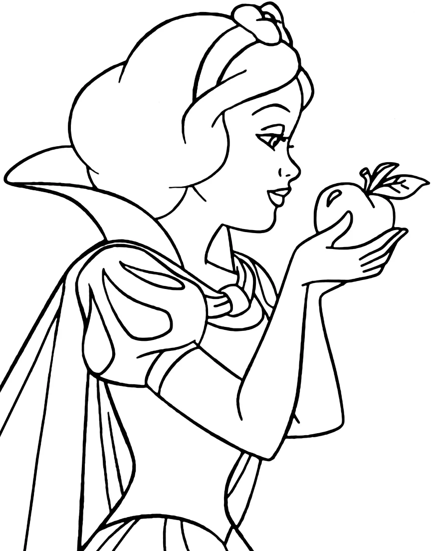 coloriage Blanche Neige en ligne 1