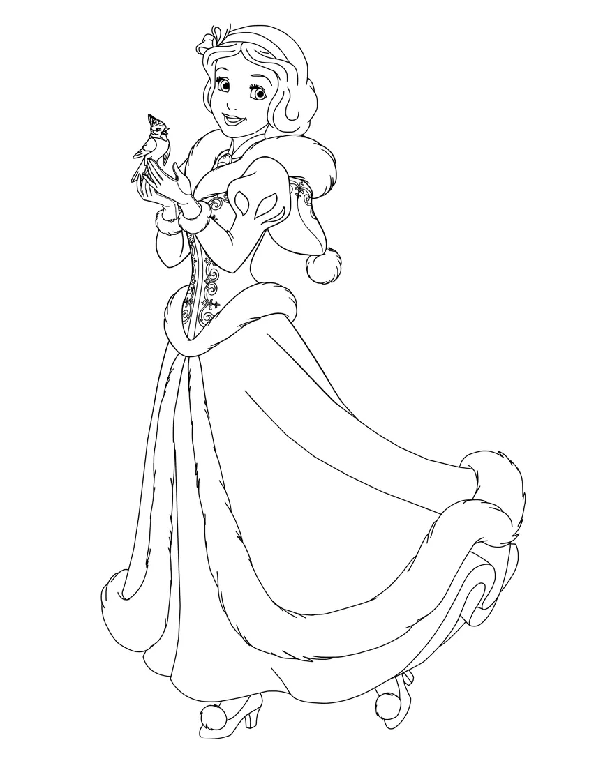 coloriage Blanche Neige pour enfant de 10 ans 1