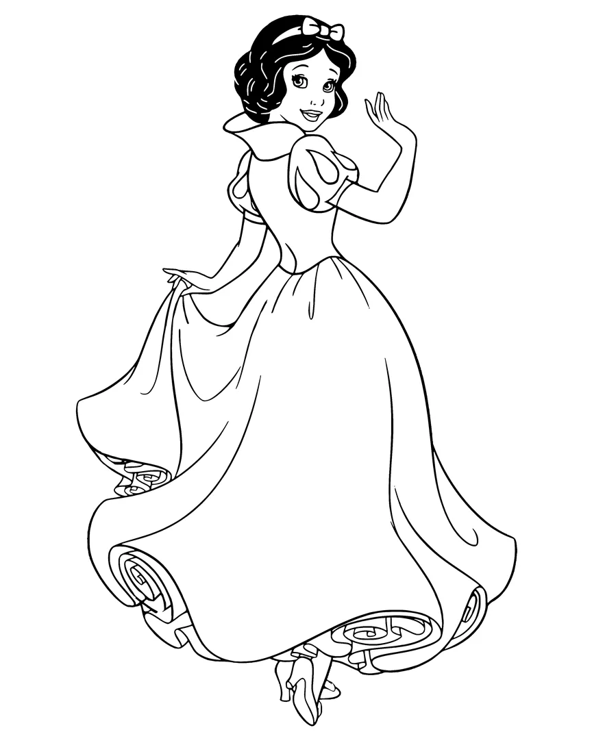 coloriage Blanche Neige pour enfant gratuit