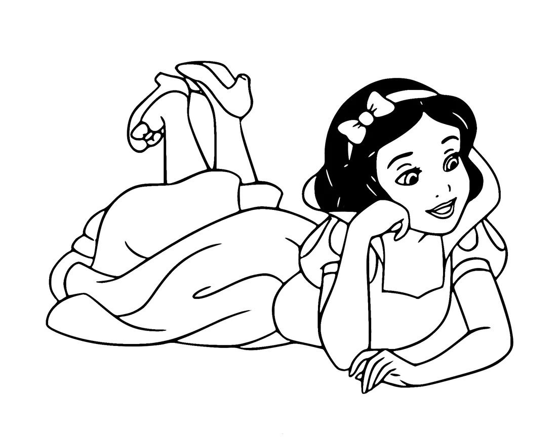 coloriage Blanche Neige à imprimer pdf gratuit 2