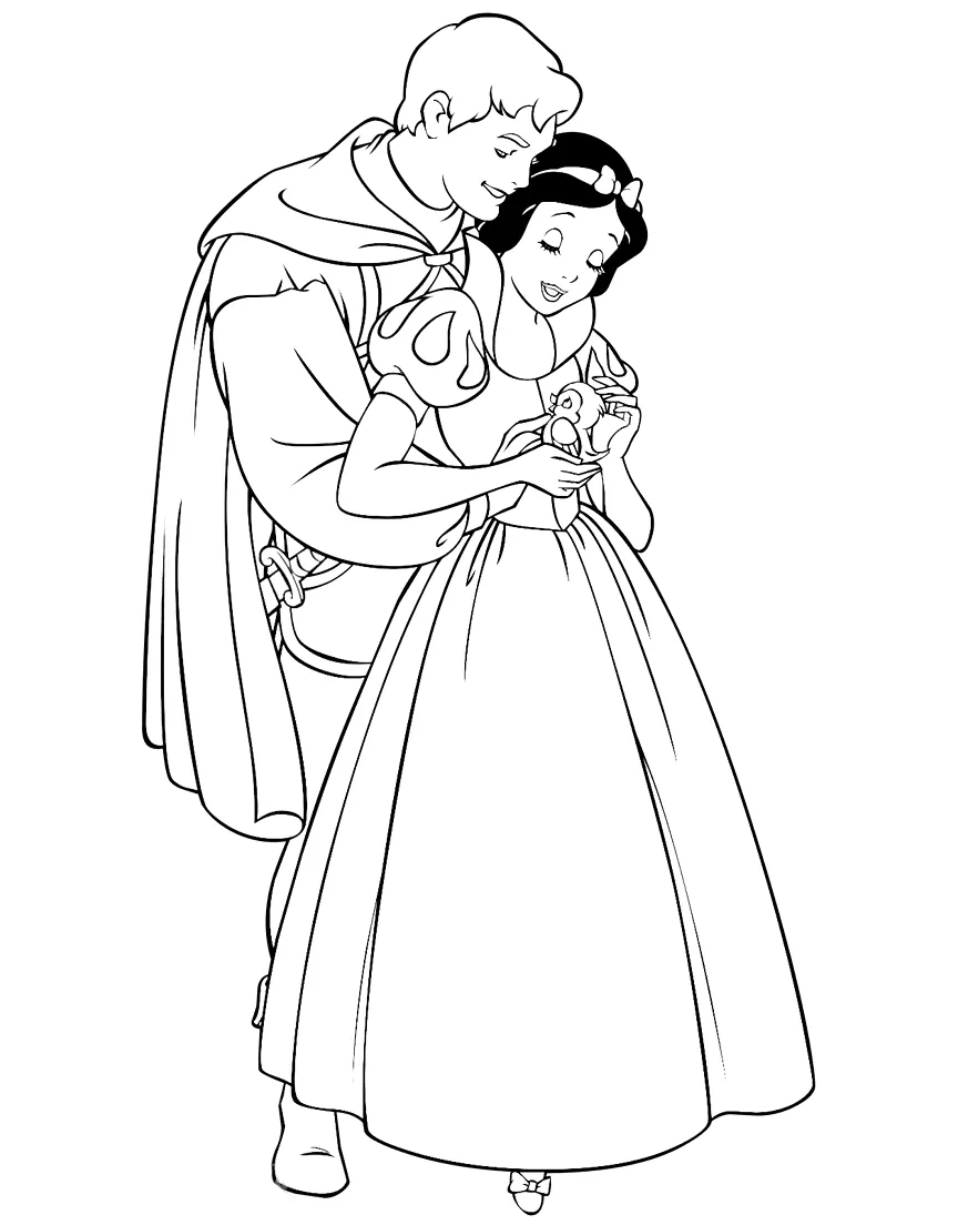 image de coloriage Blanche Neige pour enfant