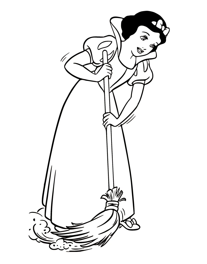 coloriage Blanche Neige a colorier en ligne gratuitement