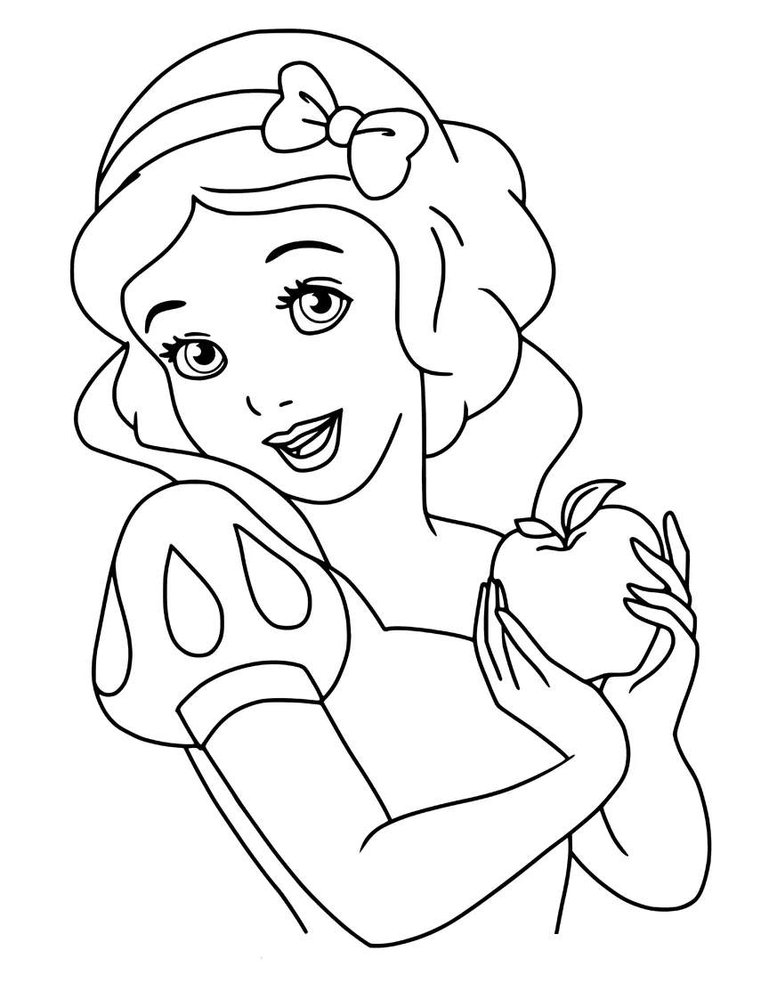 coloriage Blanche Neige pour enfants à télécharger