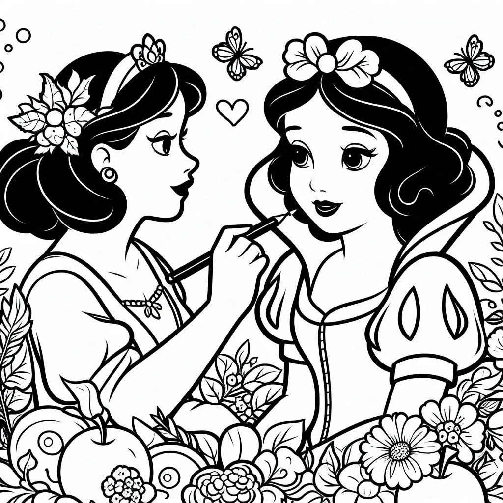 coloriage Blanche Neige a dessiner en ligne