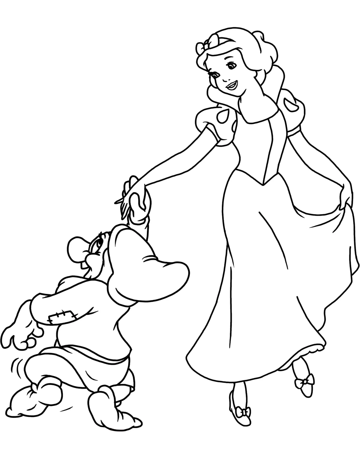 coloriage Blanche Neige à imprimer gratuitement pdf