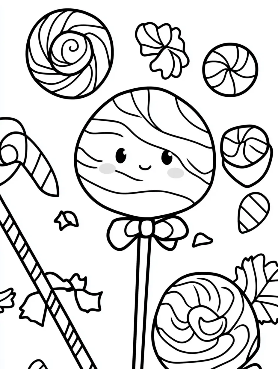 coloriage Bonbon et apprentissage