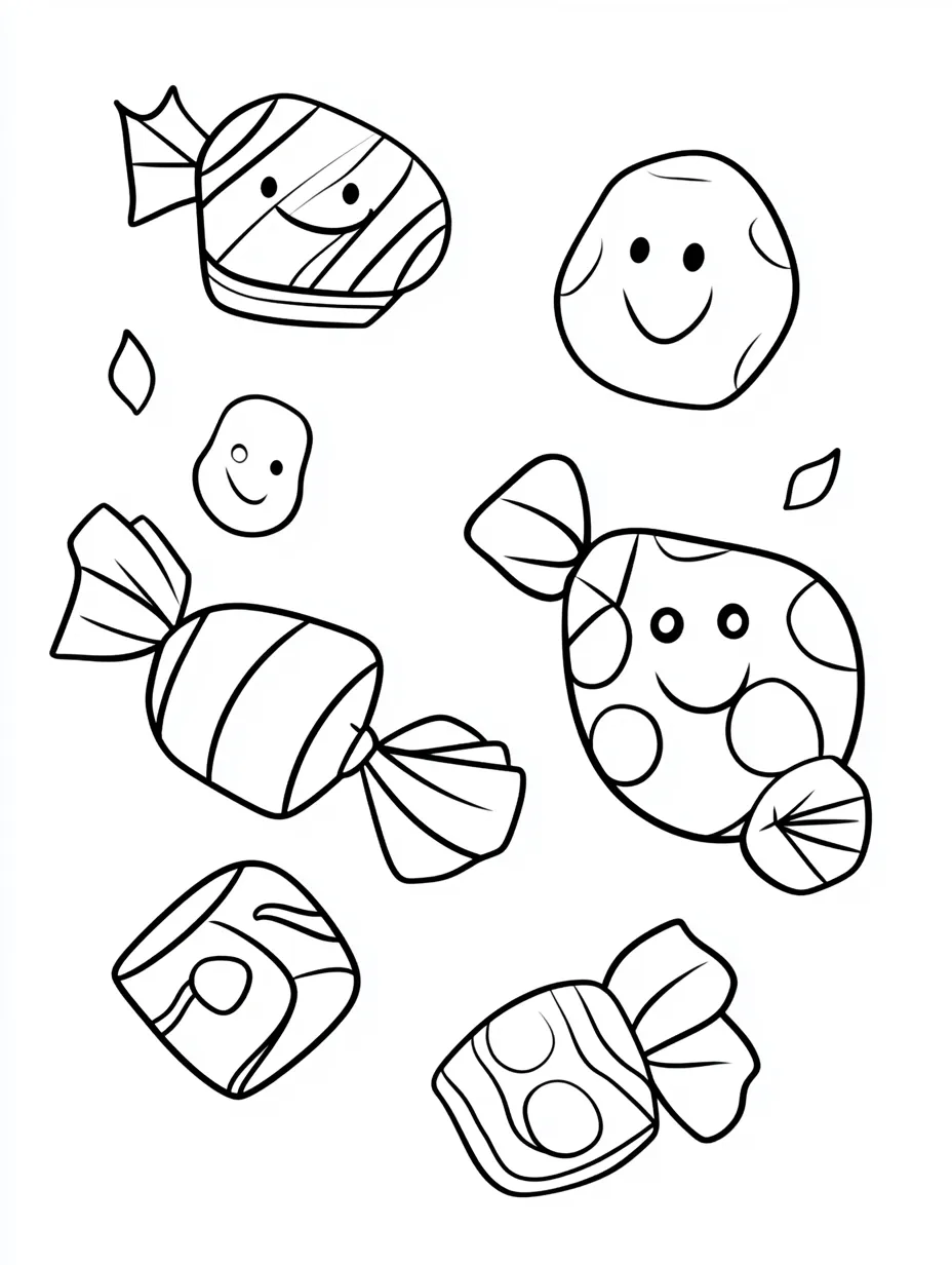 coloriage Bonbon pour enfant gratuit