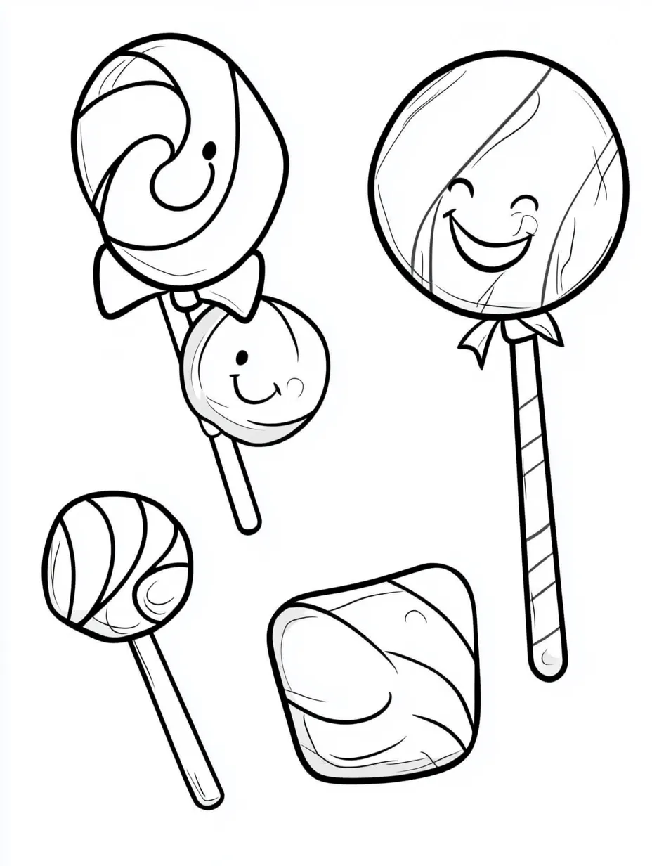 coloriage Bonbon pour enfant de 6 ans 1