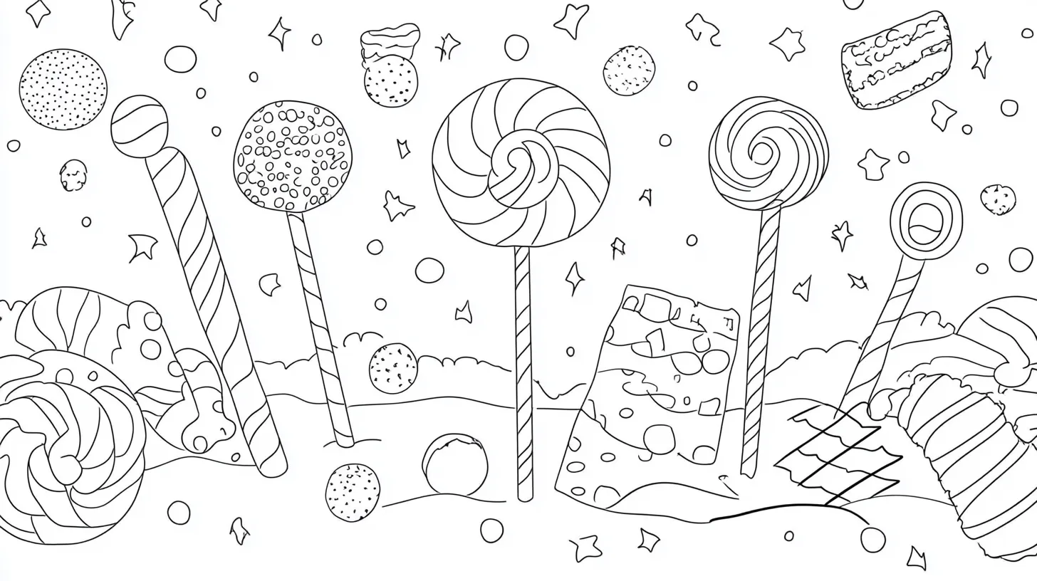 coloriage Bonbon de pour enfants