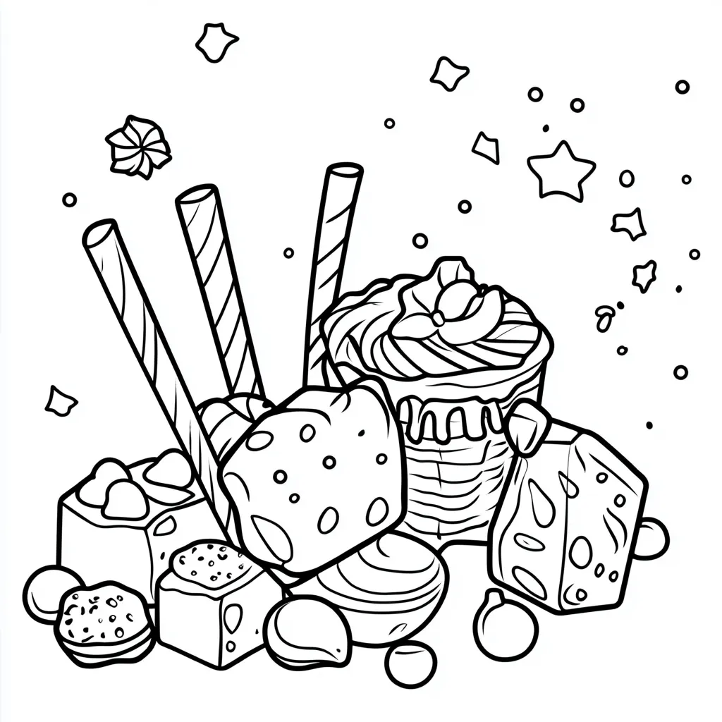 coloriage Bonbon pour enfants à imprimer 2