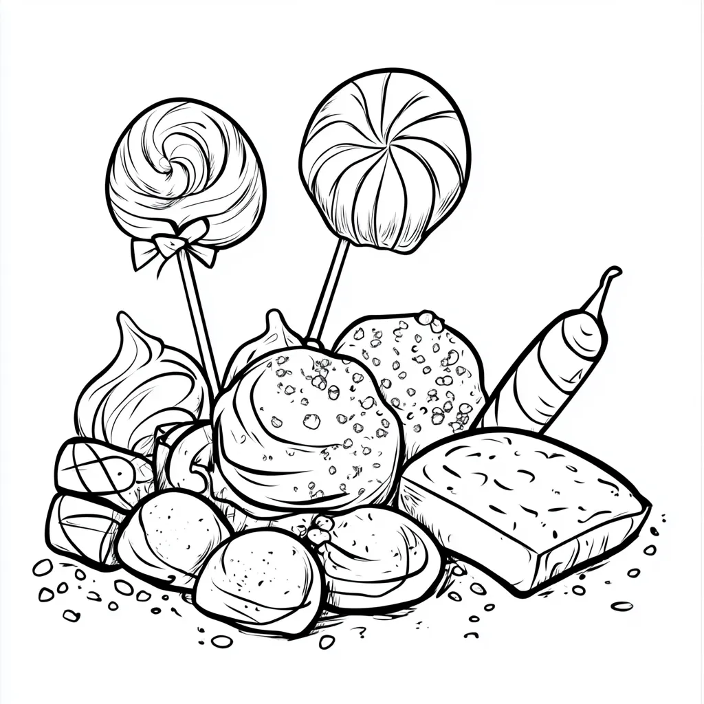 60 Coloriage Bonbon PDF Un Monde De Douceurs Colorier