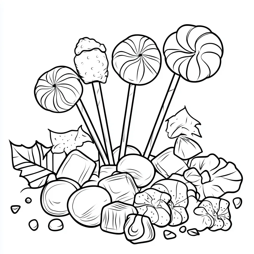 coloriage Bonbon gratuit pour enfants 1