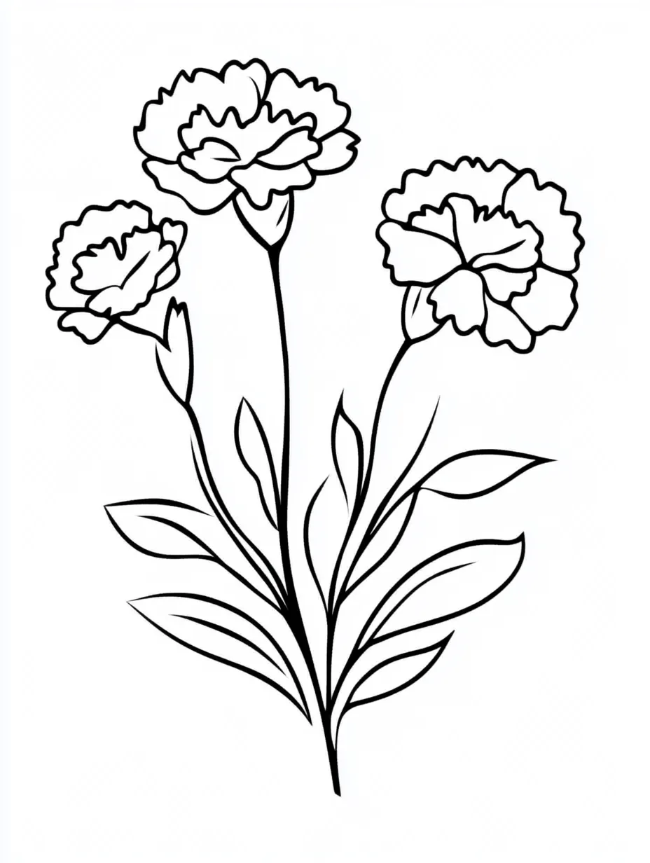 coloriage Bouquet De Fleurs et dessins