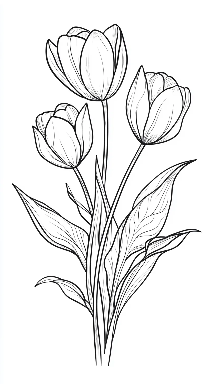 coloriage Bouquet De Fleurs educatif pour enfant