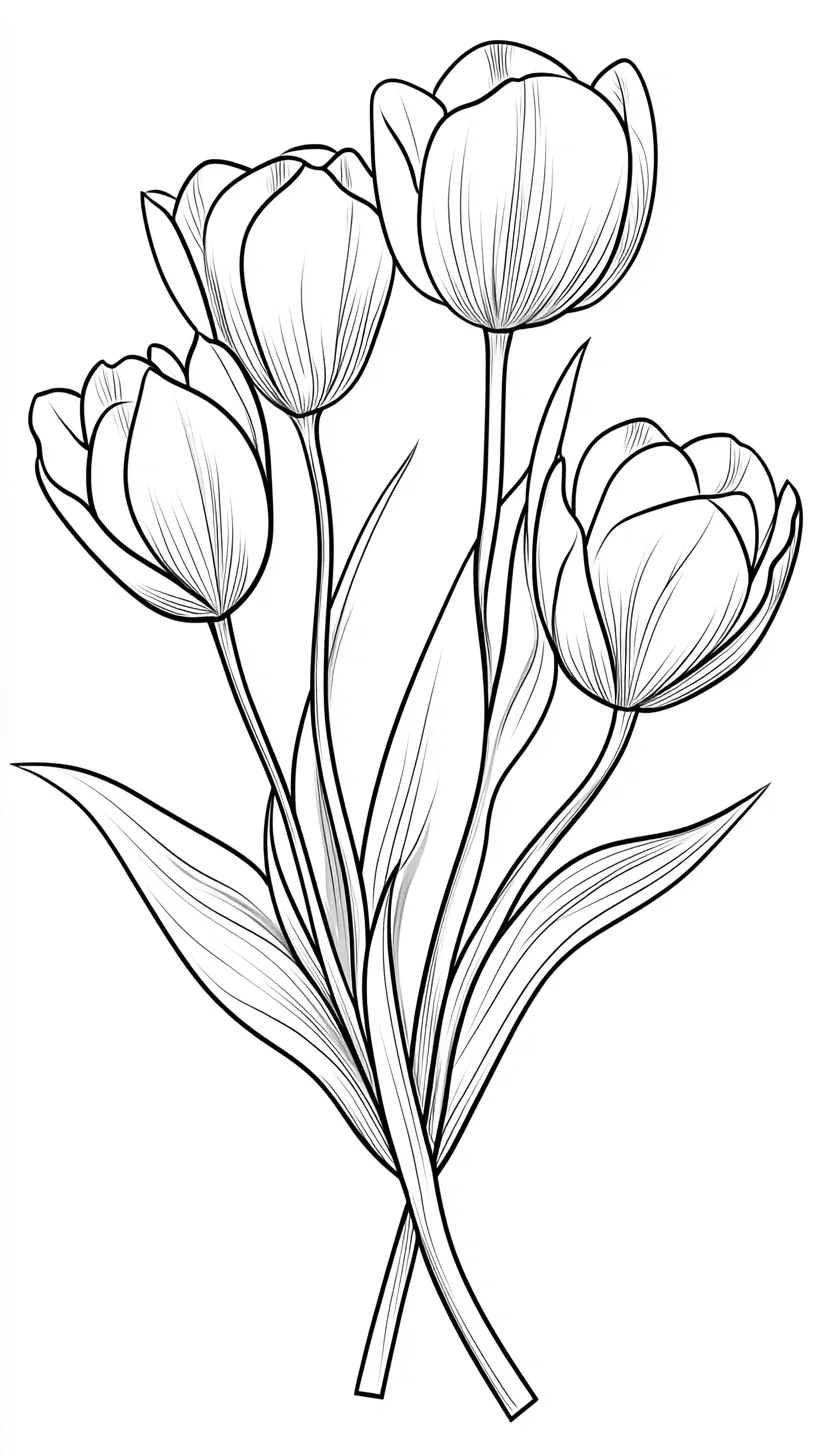 coloriage Bouquet De Fleurs à imprimer pdf 1