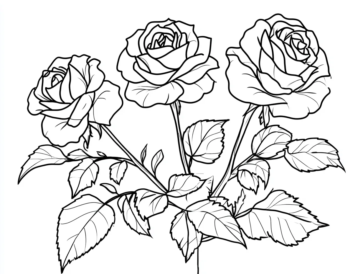 coloriage Bouquet De Fleurs gratuit pour enfants 1