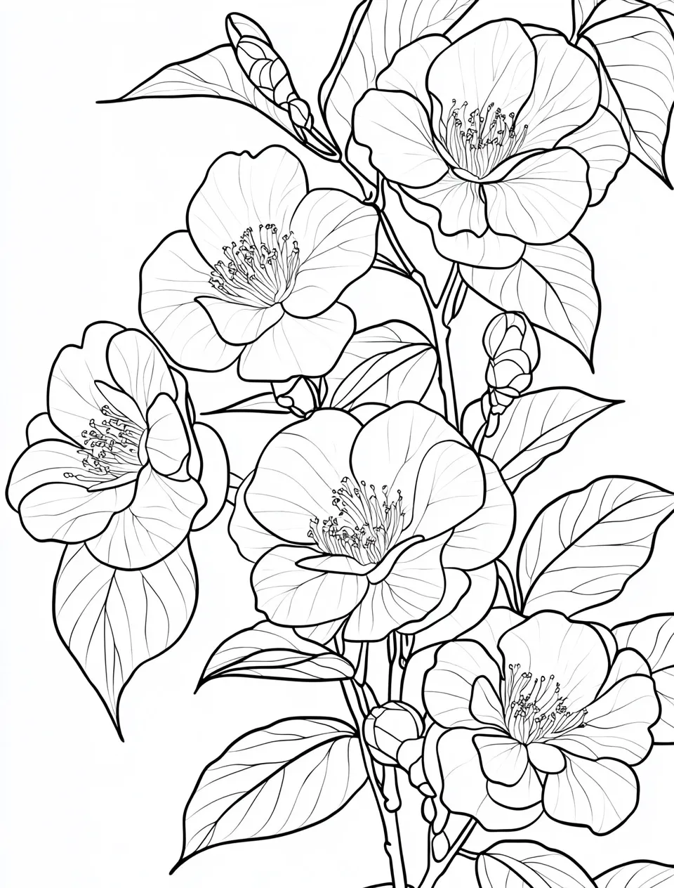 coloriage Bouquet De Fleurs et apprentissage 1