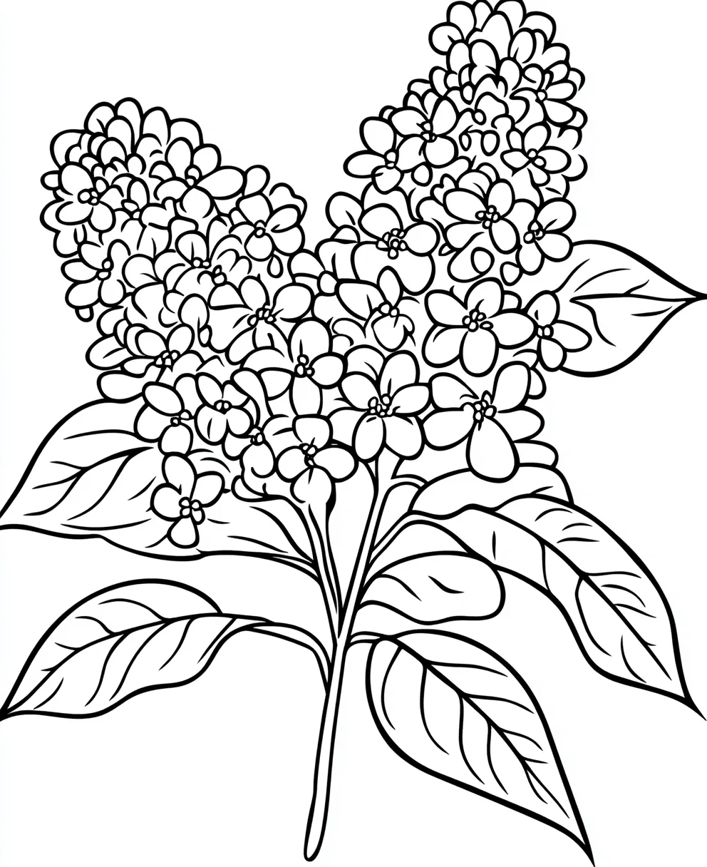 coloriage Bouquet De Fleurs à imprimer pour enfant de 3 ans