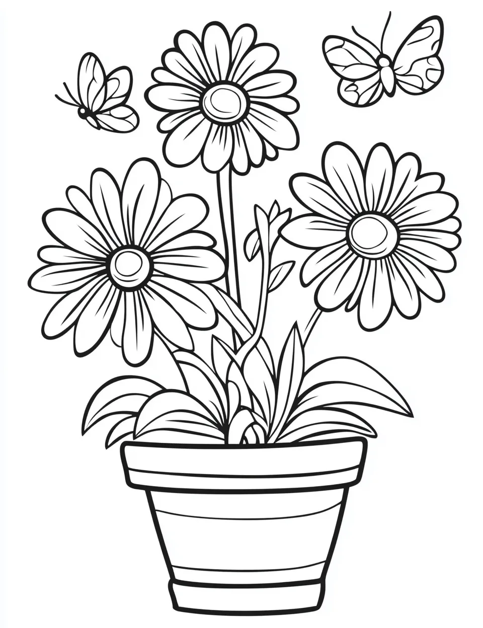 coloriage Bouquet De Fleurs pour enfant