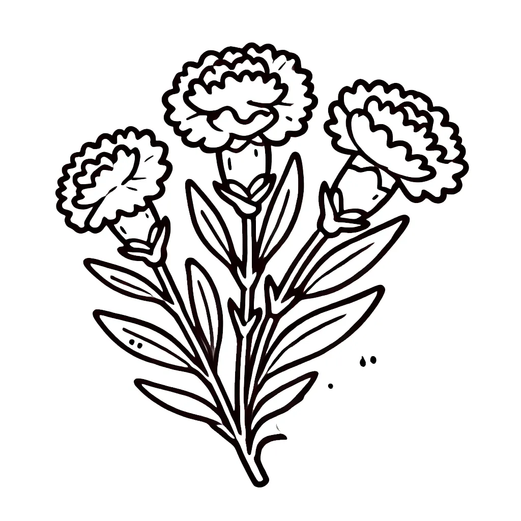 coloriage Bouquet De Fleurs en ligne