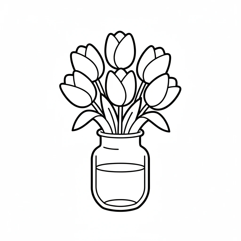 coloriage Bouquet de Fleurs à imprimer pdf gratuit