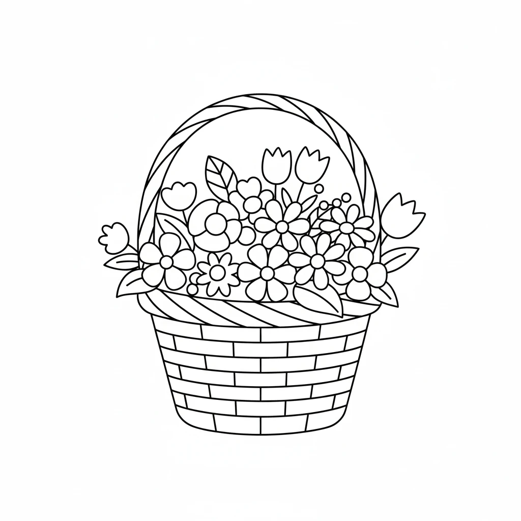 coloriage Bouquet de Fleurs a imprimer