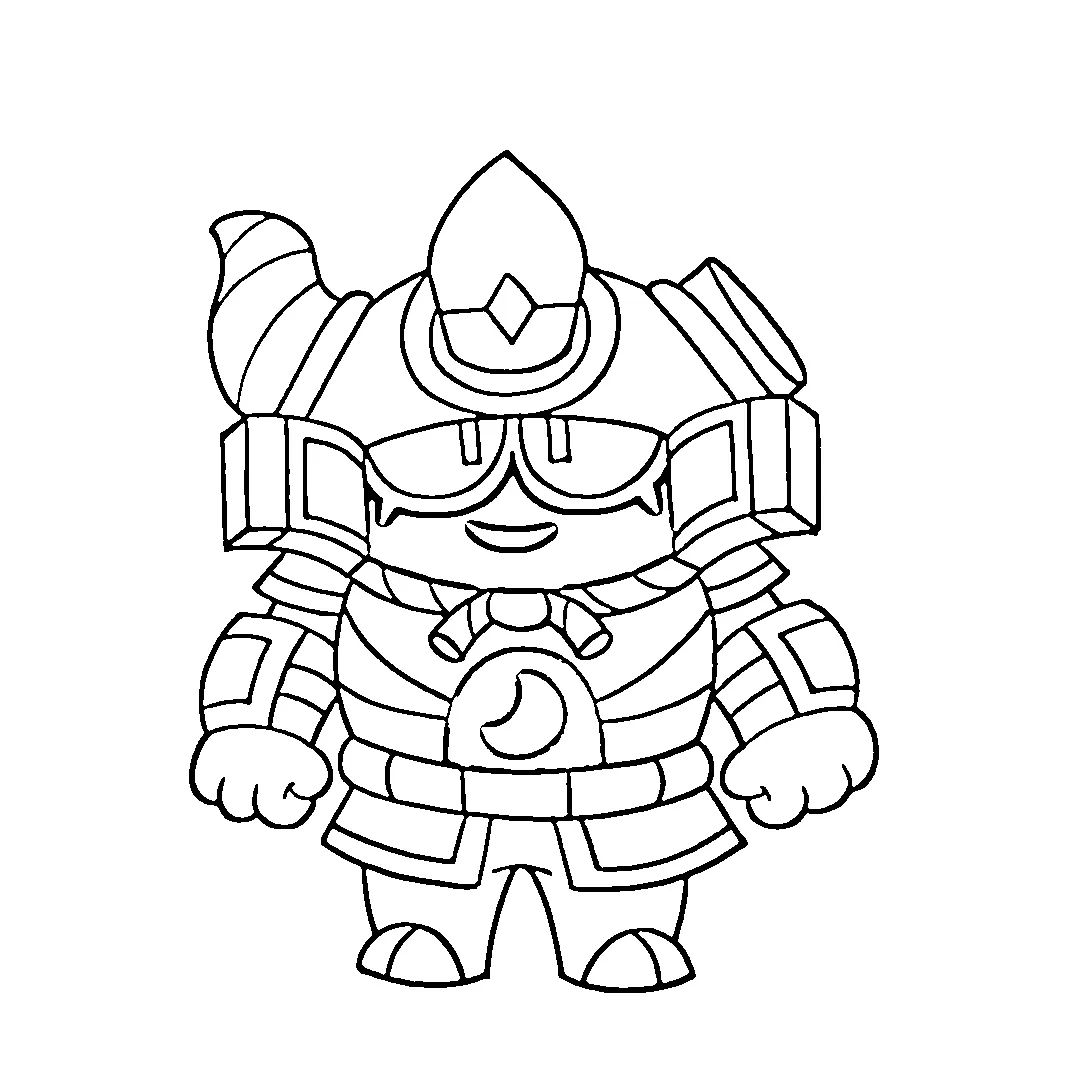 coloriage Brawl Stars à imprimer pour enfant de 3 ans