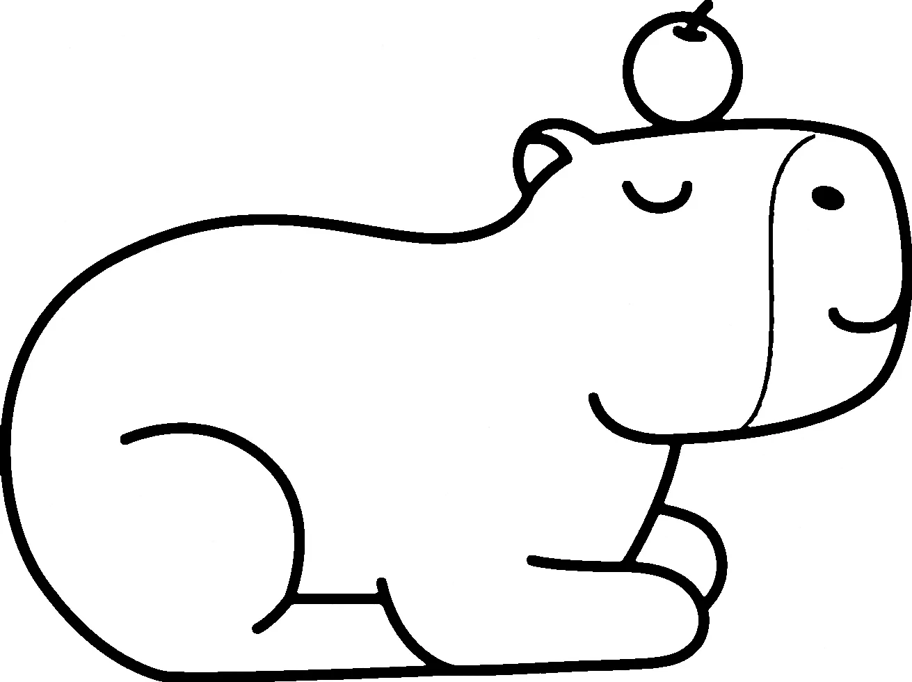 coloriage Capybara pour primaire