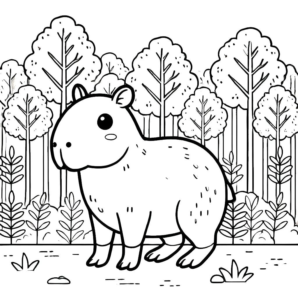 coloriage Capybara et dessins